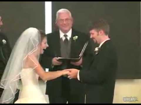 Bride Can't Stop Laughing During Wedding Vows