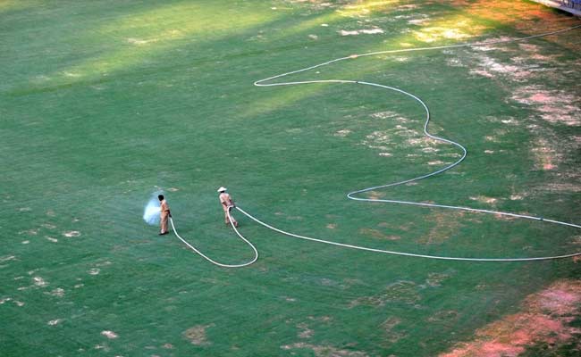 Pitch Being Watered