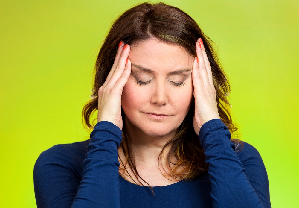 Stressed woman having so many thoughts