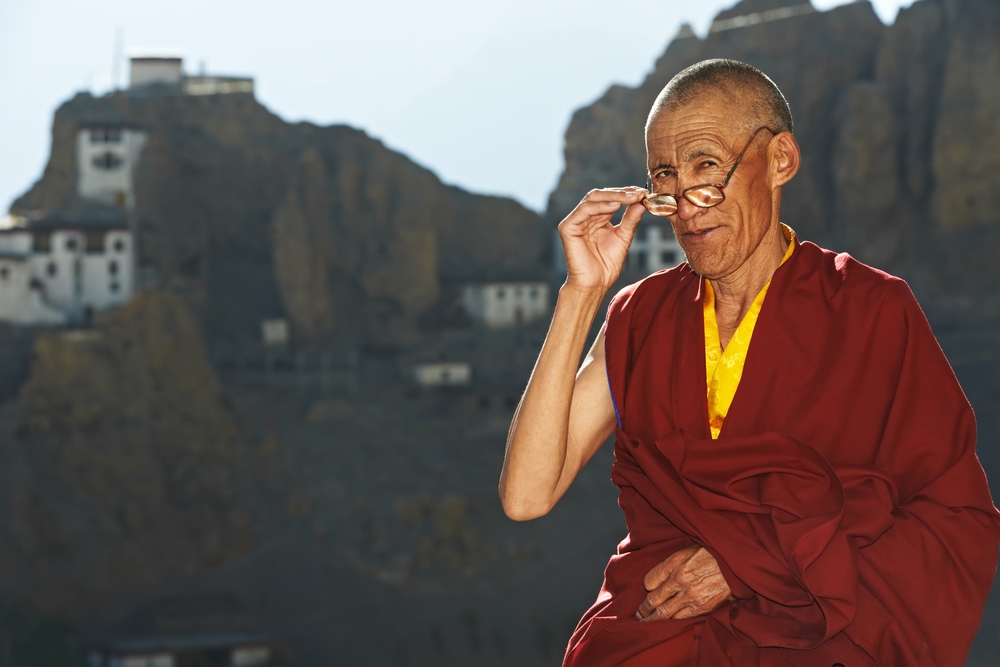 Indian tibetan monk sadhu